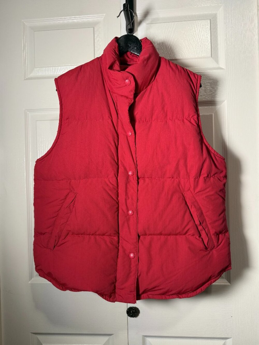 Vintage Eddie Bauer Goose Down Puffer Vest Red Puffy Gilet